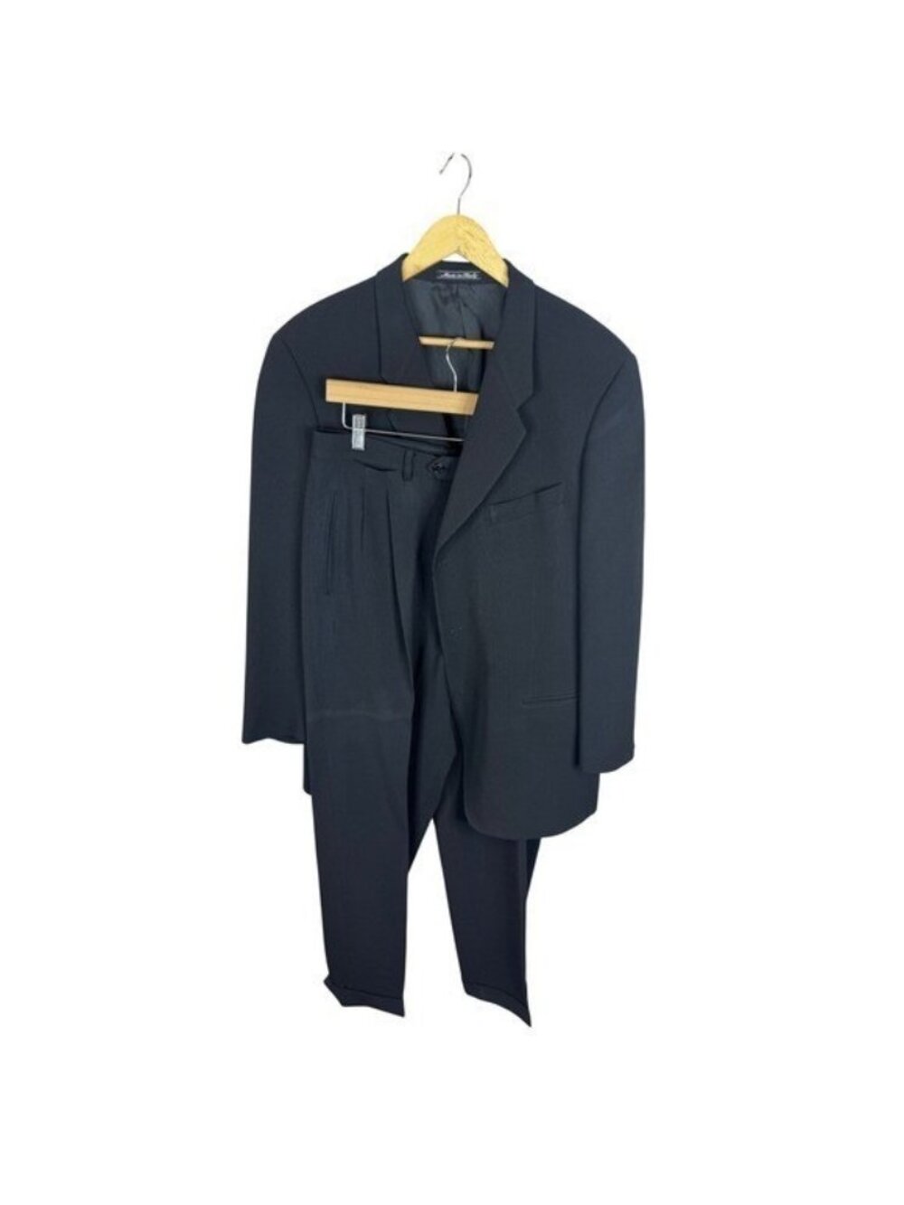 Giorgio Armani Le Collezioni Mens 42R Suit Charcoal Gray 3 36X29 Made in Italy